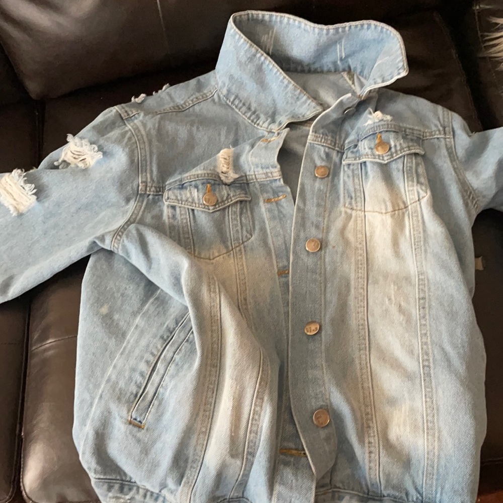 Over large denim coat. Dress it up or down!